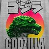 Godzilla Character Head Crew Neck Short Sleeve Heather Gray Women's Crop Top - 2 of 3