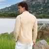 Campus Sutra Men Men's Pale Yellow Heathered Utility Shirt - 4 of 4