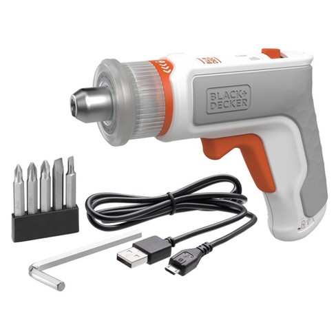 BLACK+DECKER 4V MAX Cordless Screwdriver with Picture-Hanging Kit (BDCS40BI)