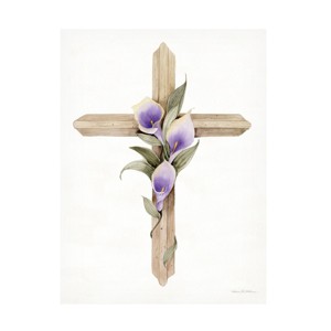 Trademark Fine Art -Kathleen Parr Mckenna 'Easter Blessing Cross Ii' Canvas Art - 1 of 4