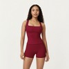 Anna-Kaci Active Women's Square Neck Sleeveless Fitted Active Tank Top with Seam Detailing - 2 of 4