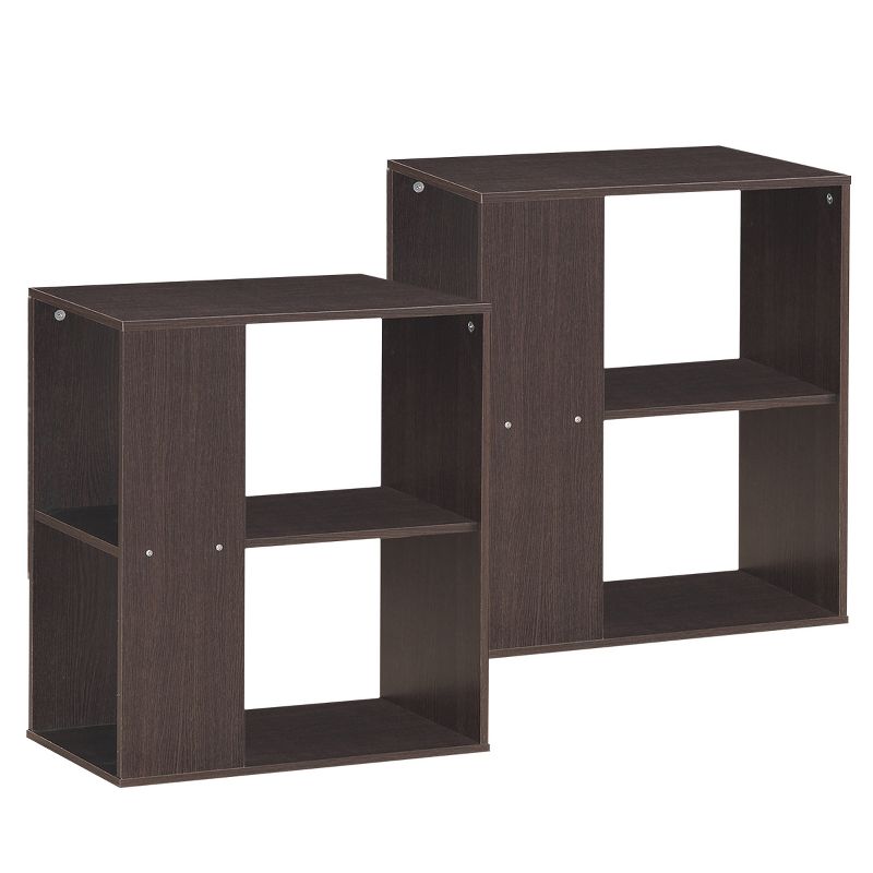 Tangkula 2-Piece 2-Tier Sofa Side End Table Modern Nightstand with Open Storage Shelves, 1 of 7