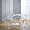 Four-Pack Dining Chairs with Metal Legs and Plastic Seats for Elegant Dining - 3 of 4