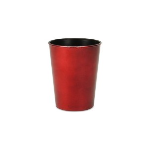 HomeRoots 5" Red Recycled Plastic Indoor Outdoor Round Pot Planter - 1 of 3