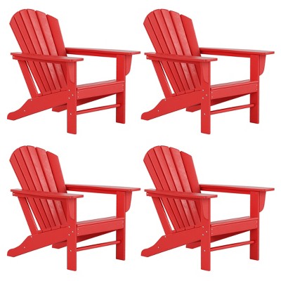 WestinTrends Dylan HDPE Outdoor Patio Adirondack Chair (Set of 4)