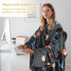 Catalonia Adult Wearable Fleece Blanket Snuggie with Foot Pockets, Super Soft Micro Plush Wrap Blanket Long Robe Loungewear, Cozy Gift for Woman Man - 4 of 4