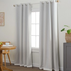 TOWN & COUNTRY BASICS Bertram Solid Linen Texture Indoor Curtains - 1 of 4