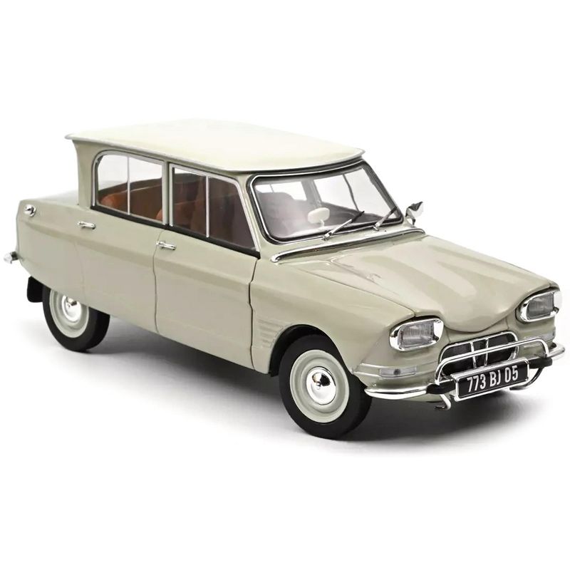 1965 Citroen Ami 6 Pavos White with Beige Top 1/18 Diecast Model Car by Norev, 2 of 4