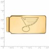 Black Bow Jewelry 14k Yellow Gold St. Louis Blues NHL Money Clip - 2 of 3