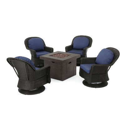 navy blue/dark brown