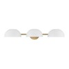 Capital Lighting Reece 3 - Light Vanity in  Aged Brass/White - 3 of 4