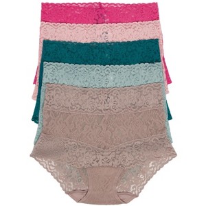 Felina | Signature Stretchy Lace Hi-Waisted Boyleg Panty 5-Pack - 1 of 1
