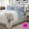 Ultra-Soft Cotton Heathered Melange Jersey Knit Sheet Set - Great Bay Home - 2 of 4