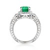 Ross-Simons 2.00 Carat Emerald and .50 ct. t.w. Diamond Ring in 14kt White Gold - 4 of 4