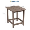 HDPE Adirondack Square Outdoor Side Table,Weather Resistant & Easy Assembly Patio End Tables,Durable Small Patio Table for Beach,Pool, Balcony, Porch - 2 of 4