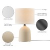 Globe Electric 15" Ceramic Table Lamp with Light Concrete Finish and White Linen Shade - 3 of 4