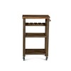 Kitchen Cart with Towel Rack, Bottle Shelf and Two Storage Shelves - 2 of 4