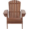 Teal Island Designs Fletcher Dark Wood Outdoor Reclining Adirondack Chairs Set of 2 - 3 of 4