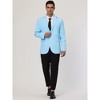 INSPIRE CHIC Men's Single Breasted One Button Dress Suit Jackets Blazer - 3 of 4