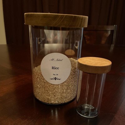 4Oz Glass Round Spice Jar With Wood Lid - Threshold