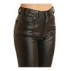Women's Pleather High Rise Relaxed Flare Jeans - Rock & Roll Denim - 3 of 3