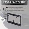 Zone Tech Shiny Bling Rhinestone License Plate Cover Frame –Classic Black Sparkly Crystal Bling Stainless Steel Car Novelty/License Plate Frame - 3 of 4
