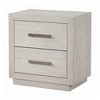 Royal Hampton Nightstand, USB and LED, 2 Drawers Chrome Handles, Light Gray - 3 of 4