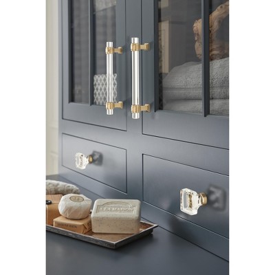 Clear and Champagne Bronze 5-1/16" Bar Cabinet Pull
