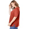 Woman Within Perfect Elbow-Sleeve Square-Neck Tee - 4 of 4