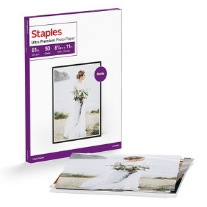 Staples Ultra Premium Matte Photo Paper 8.5" x 11" 50/Pack (19895-CC) 19895-CC/US - 1 of 4