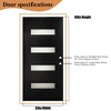 SpassWay 36"W*80"H 4-Lite Exterior Frosted Glass Prehung Front Entry Door Primed Interior Fiberglass Entrance Door - 4 of 4