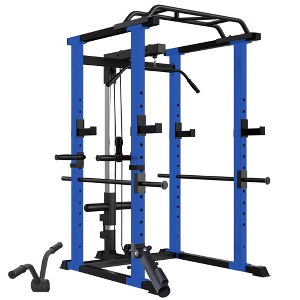 Naysaye Exercise Trainers Power Cage 1000LBS Capacity with Accessories for Strength Training in Living Room Home Gym, Black and Blue, - 1 of 4