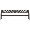 vidaXL Twin Patio Bench, 96.9" Black Steel - image 3 of 4