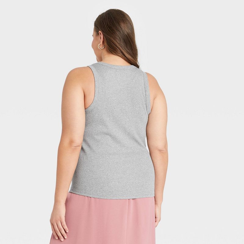 Women's Slim Fit Ribbed 2pk Bundle Tank Top - A New Day™ , 3 of 4