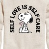Boys' - Peanuts - Self Love Is Self Care Graphic Long Sleeve Fleece Sweatshirt - 2 of 4