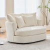 Hrinhom 55.1" W Accent Barrel Chair,Modern Oversized Sofa Chair with 5 Pillows - 3 of 4