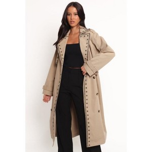 Grayson Embroidered Trim Trench Coat - 1 of 4