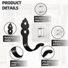 phiestina Decorative Huacu-Shaped Hanging Hooks for Clothes, Hats, and Small Items, No Drilling Required, Set of 5 - 4 of 4