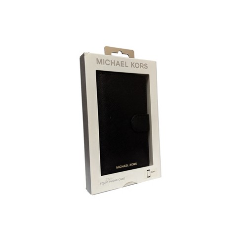 Original Michael Kors Saffiano Folio Case For Iphone X/xs- Black : Target