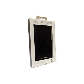 Original Michael Kors Saffiano Leather Folio Case for iPhone X/Xs- Black