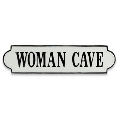 Cheung's Raelle Lacquered Style White Woman Cave Wall Sign