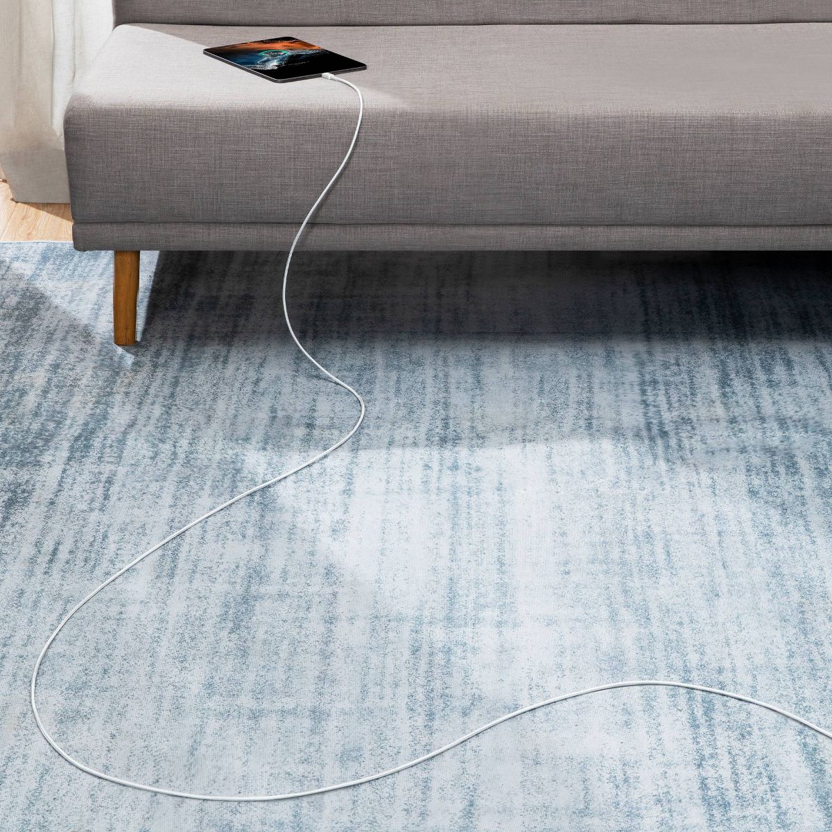 Anker 10' 60W Braided USB-C to USB-C Max Fast Charging Cable - White: Male-To-Male Cord - thumbnail 5