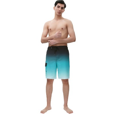 Rokka&Rolla Men's 9" Half Elastic Waist Board Swim Shorts -Ocean Gradient , size Large — фото 3