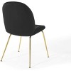 Modway Scoop Gold Stainless Steel Leg Performance Velvet Dining Chair - 3 of 3