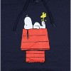 Seven Times Six Peanuts Women's Snoopy And Woodstock Red Doghouse Pullover Hoodie Blue - 3 of 3