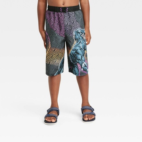 Boys Marvel Black Panther Swimsuit Trunks Black S Target