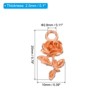 Unique Bargains Alloy  Elegant Sophisticated Jewelry Making Mini Rose Flower Pendants 50 Pcs - 2 of 4