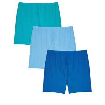 Comfort Choice Women's Plus Size Nylon Brief 5-pack - 16, Blue : Target