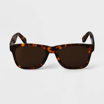 Men's Tortoise Print Acetate Square Surf Sunglasses - Goodfellow & Co™ Brown