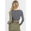 Women's ASYMMETRIC SHIRRED TIE CROP - ENDLESS BLU. - 4 of 4